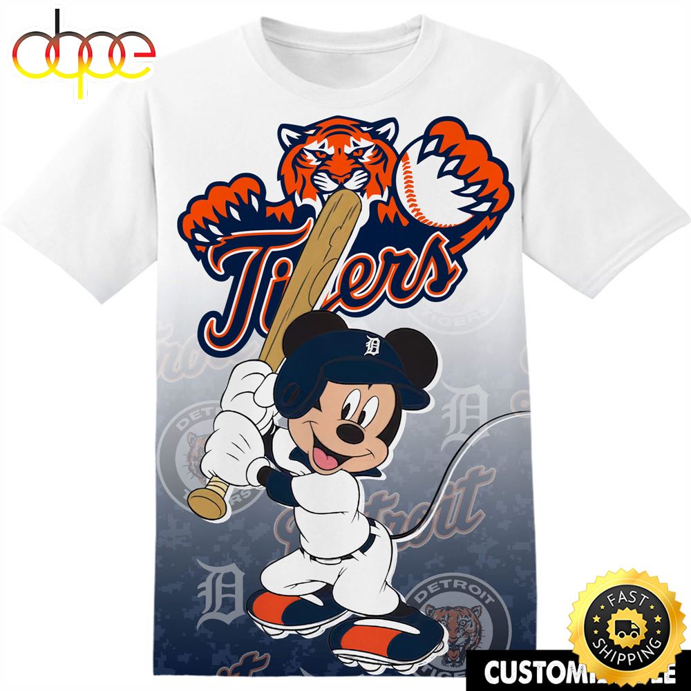 MLB Detroit Tigers Disney Mickey Tshirt Adult And Kid Tshirt Ofhx8i