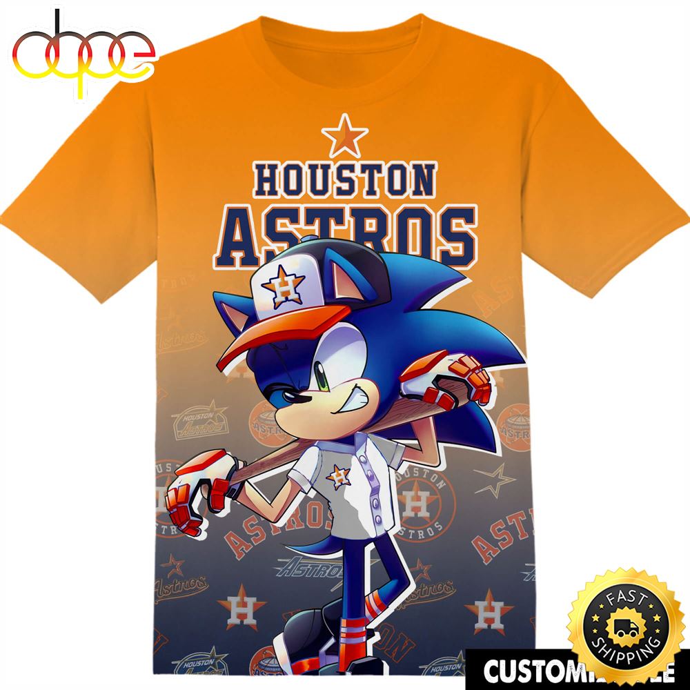 MLB Houston Astros Sonic The Hedgehog Tshirt Adult And Kid Tshirt Nybpus