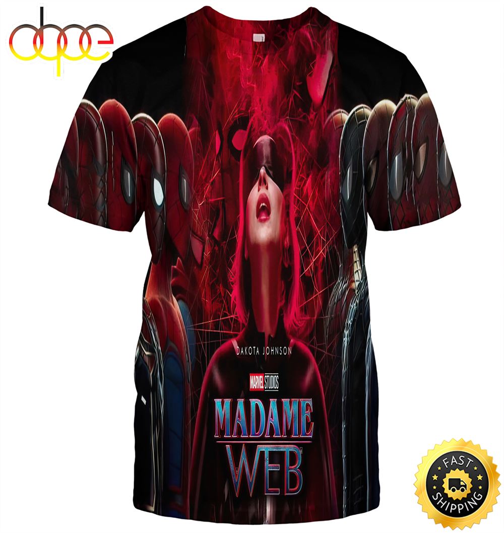 Madame Web To Feature Tobey Maguire And Andrew Garfield Villains 3d T Shirt All Over Print Shirts Laep6x