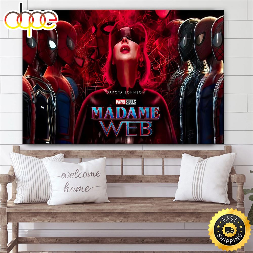 Madame Web To Feature Tobey Maguire And Andrew Garfield Villains Poster Canvas Nuanph
