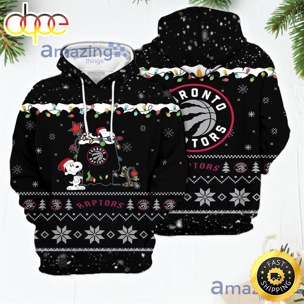 Merry Christmas Season Toronto Raptors Snoopy 3D Hoodie Cute Christmas Gift For Men And Women Ci8zsy