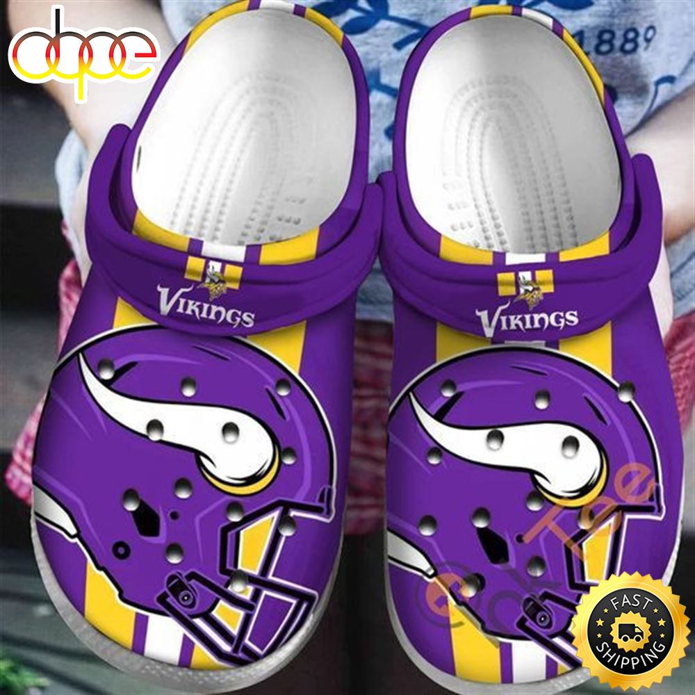 Minnesota Vikings Sport Crocs Crocband Shoes Clogs Custom Name For Men Women And Kids Jbfj9o