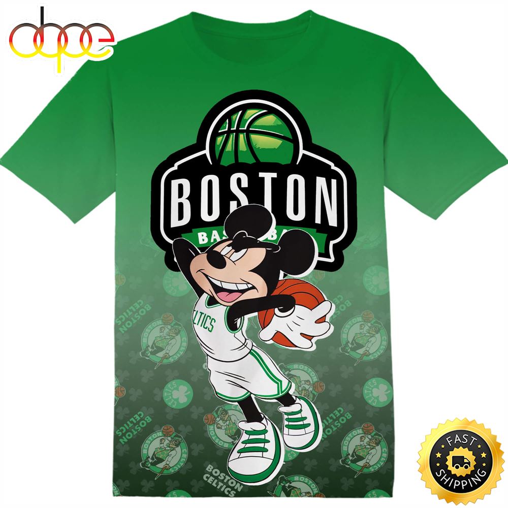 NBA Boston Celtics Disney Mickey Tshirt Adult And Kid Tshirt Zkxxz6
