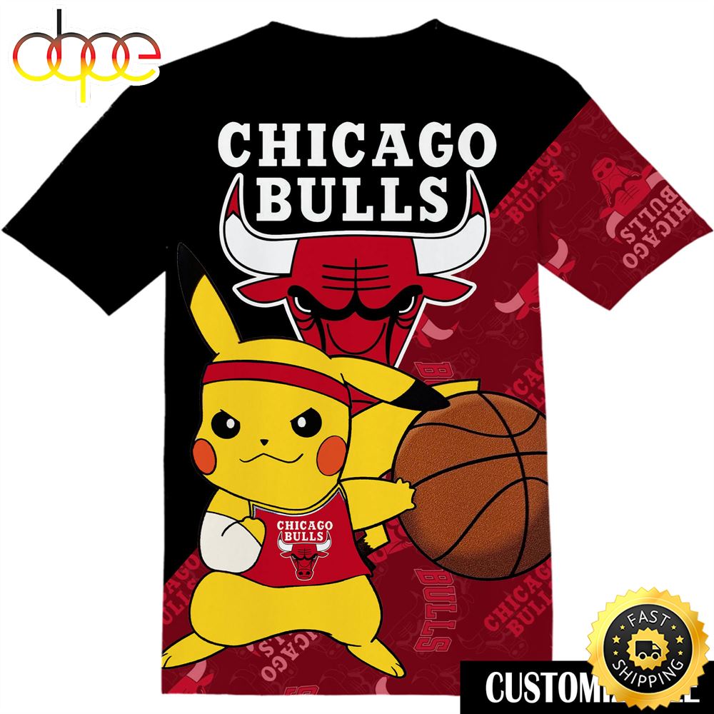 NBA Chicago Bulls Pokemon Pikachu Tshirt Adult And Kid Tshirt Ltthef