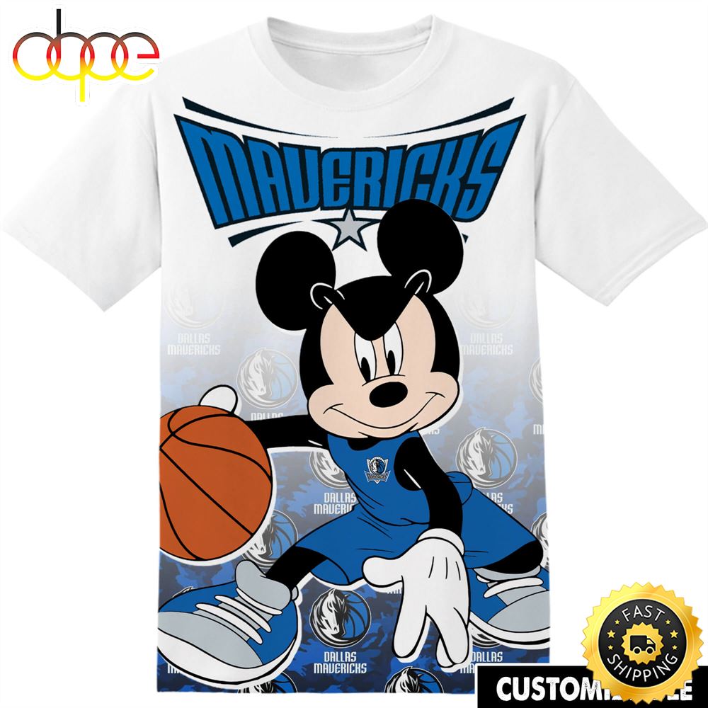 NBA Dallas Mavericks Disney Mickey Tshirt Adult And Kid Tshirt Oy6a9h