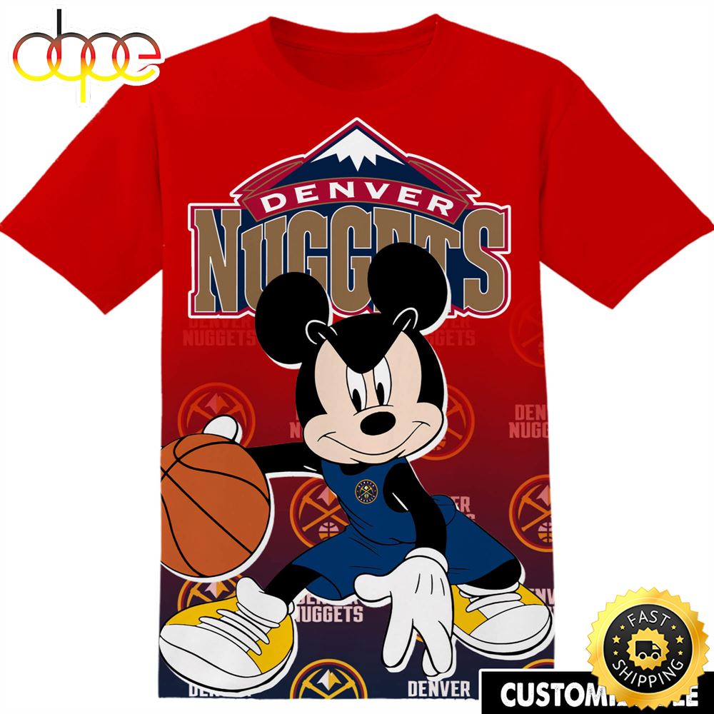 NBA Denver Nuggets Disney Mickey Tshirt Adult And Kid Tshirt Y5n8j6