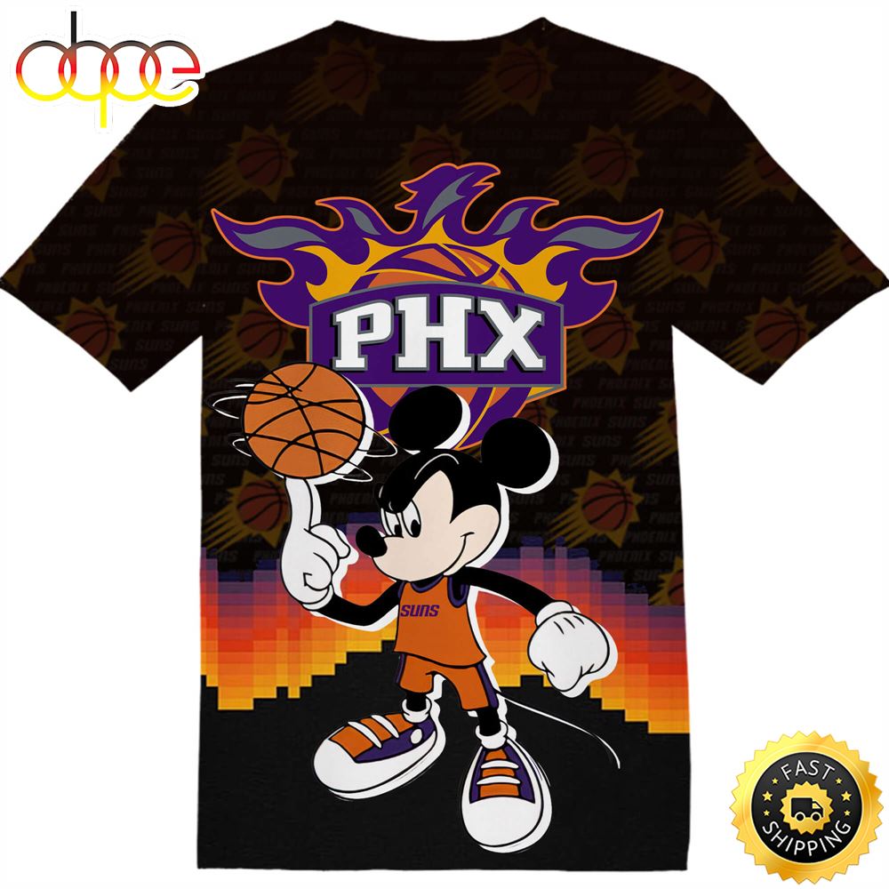 NBA Phoenix Suns Mickey Tshirt Adult And Kid Tshirt Kbuxpt