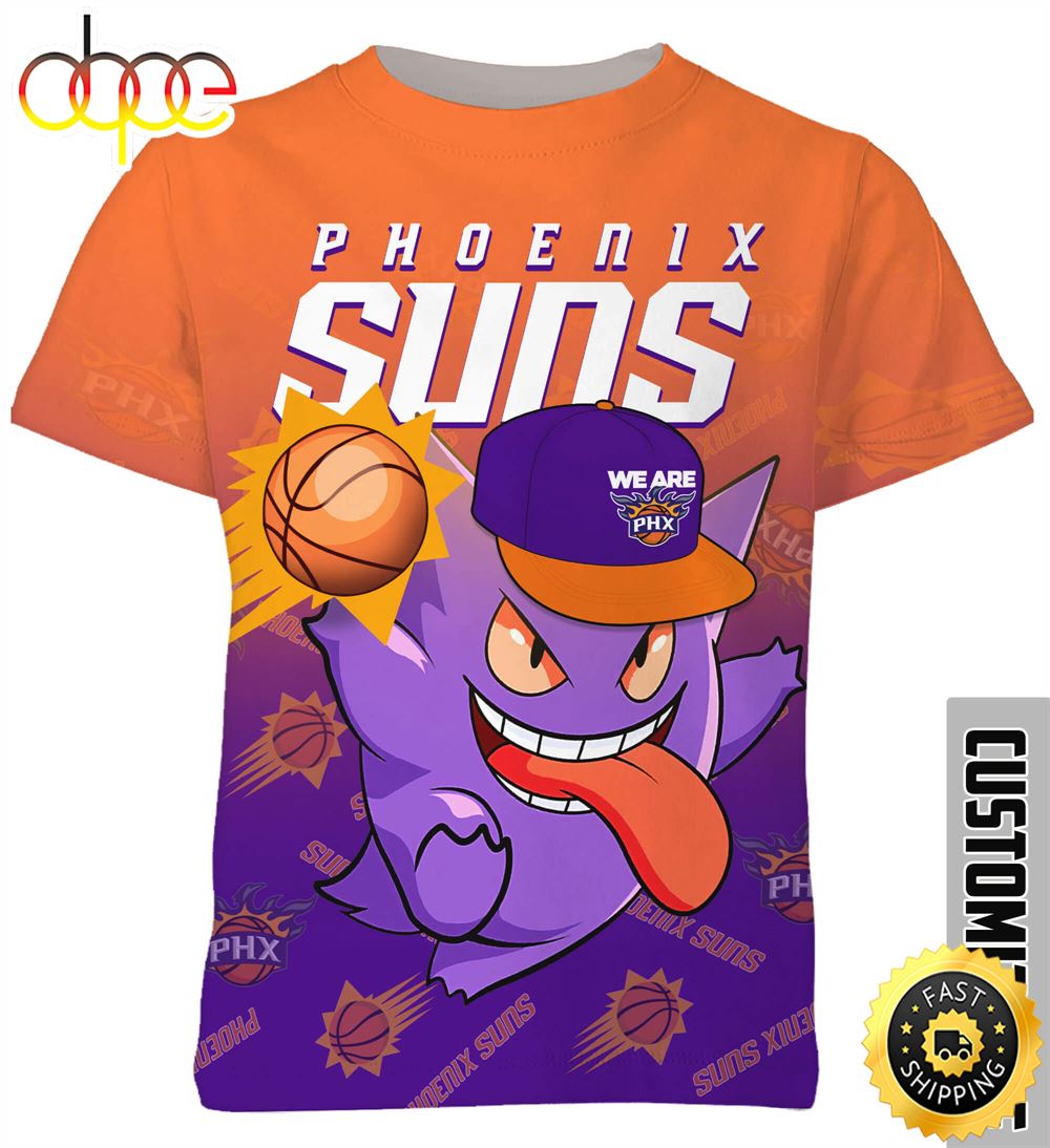 NBA Phoenix Suns Pokemon Gengar Tshirt Adult And Kid Tshirt Rhmqxc