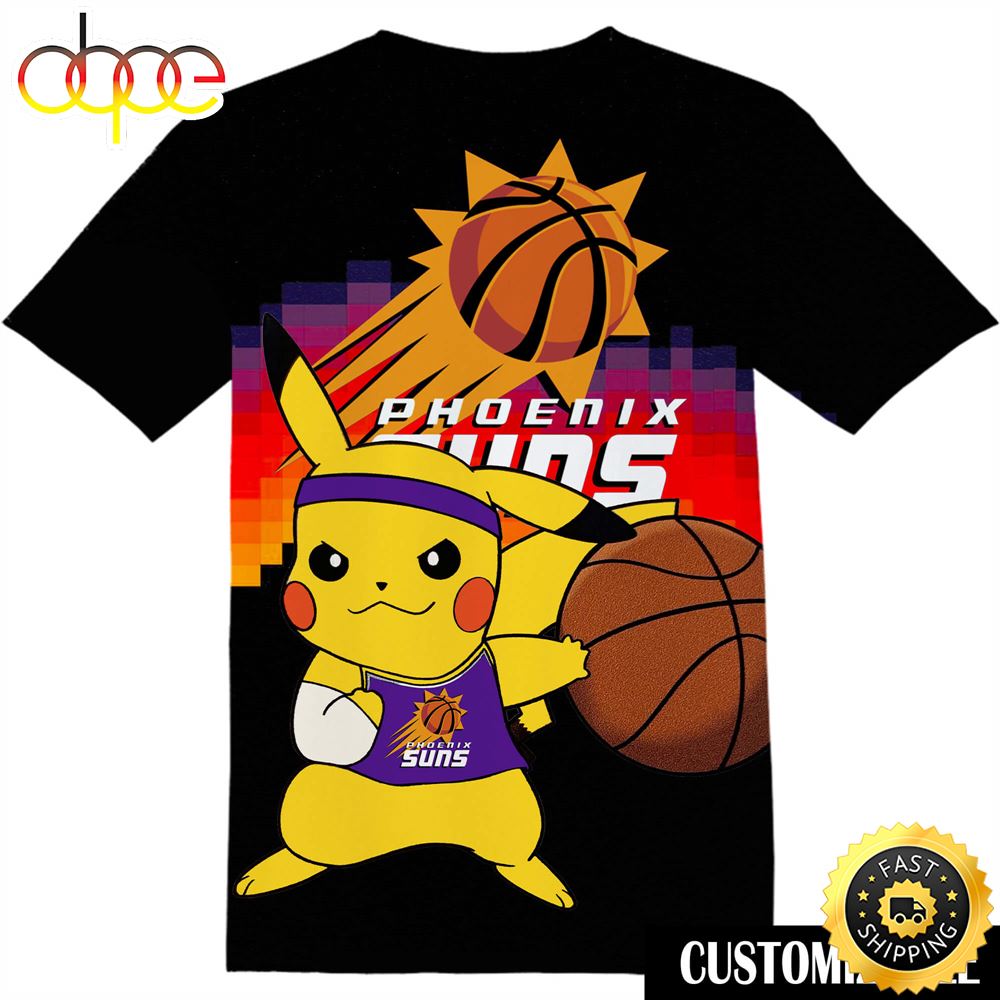 NBA Phoenix Suns Pokemon Pikachu Tshirt Adult And Kid Tshirt Pz2isi
