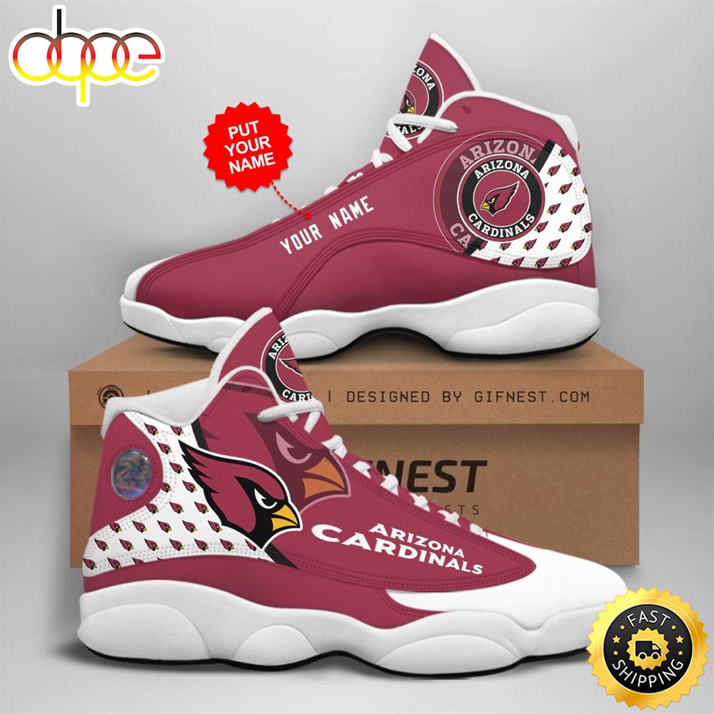 NFL Arizona Cardinals Custom Name Air Jordan 13 Shoes V2 Vcmu6a