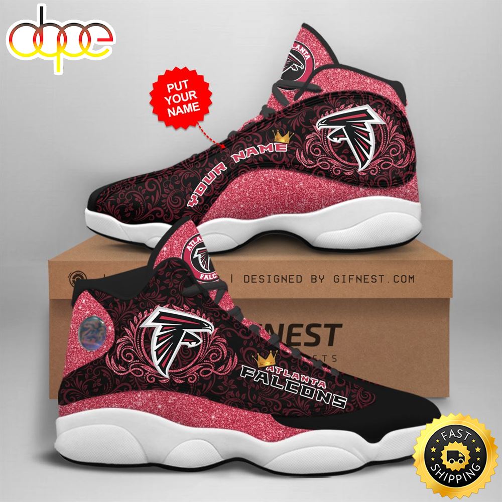 NFL Atlanta Falcons Custom Name Air Jordan 13 Shoes V1 F0kdyy