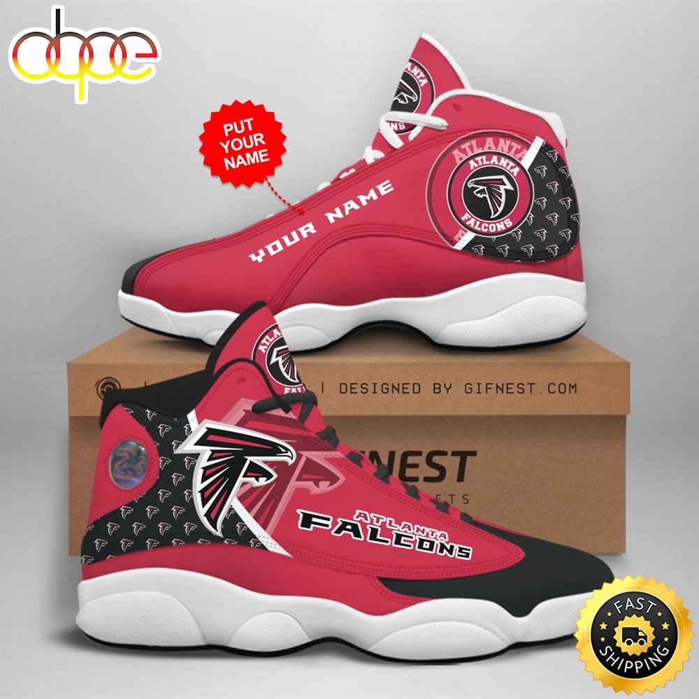 NFL Atlanta Falcons Custom Name Air Jordan 13 Shoes V2 Q3ub9l