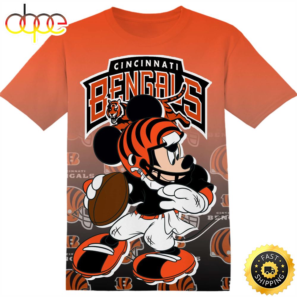 NFL Cincinnati Bengals Mickey Tshirt Adult And Kid Tshirt X2qfxx