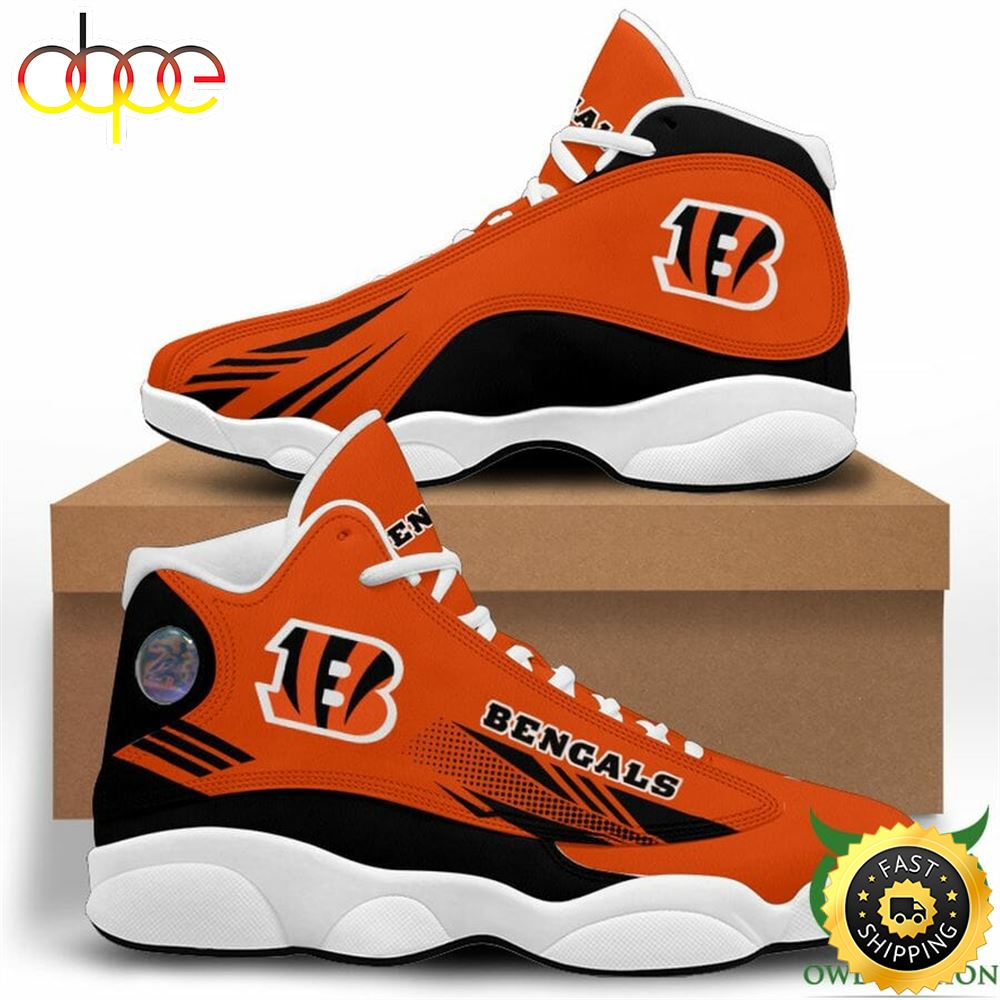 NFL Cincinnati Bengals Orange Black Air Jordan 13 Shoes Pvgp7d