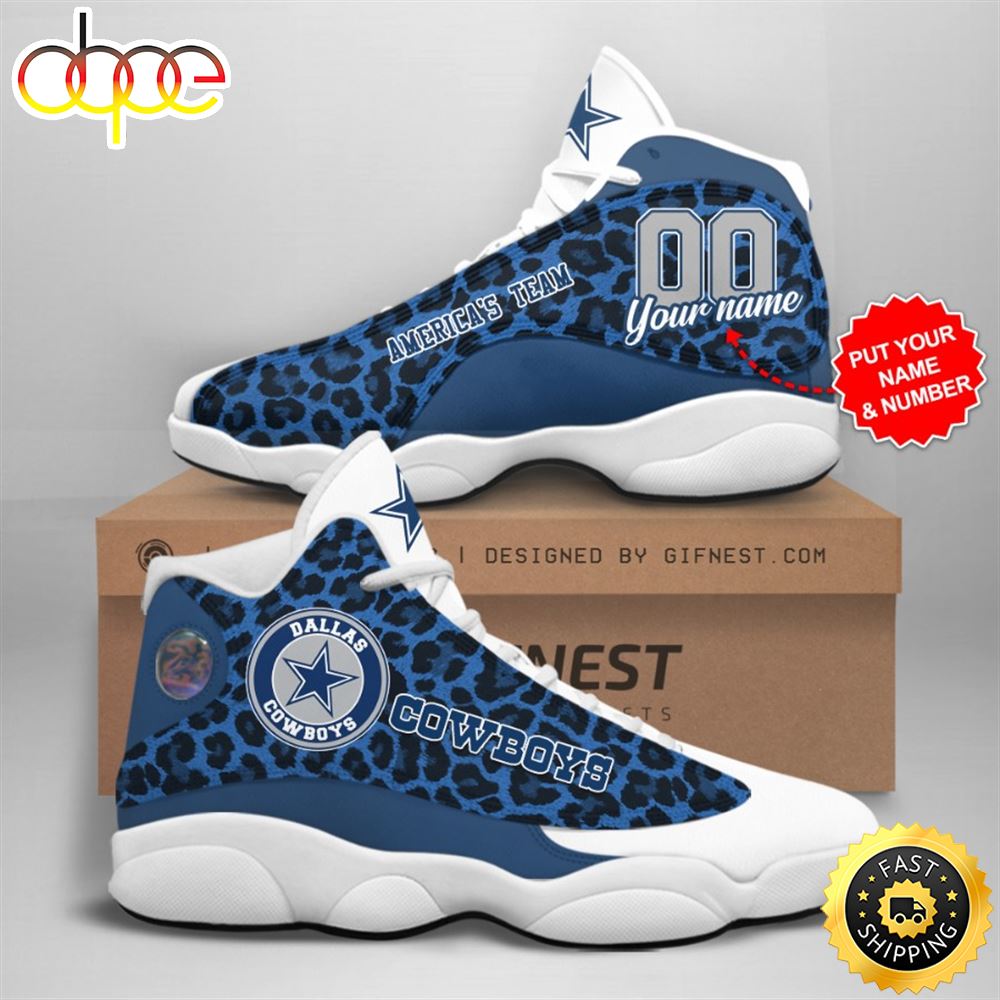 NFL Dallas Cowboys Custom Name Air Jordan 13 Shoes V11 Wqiywb