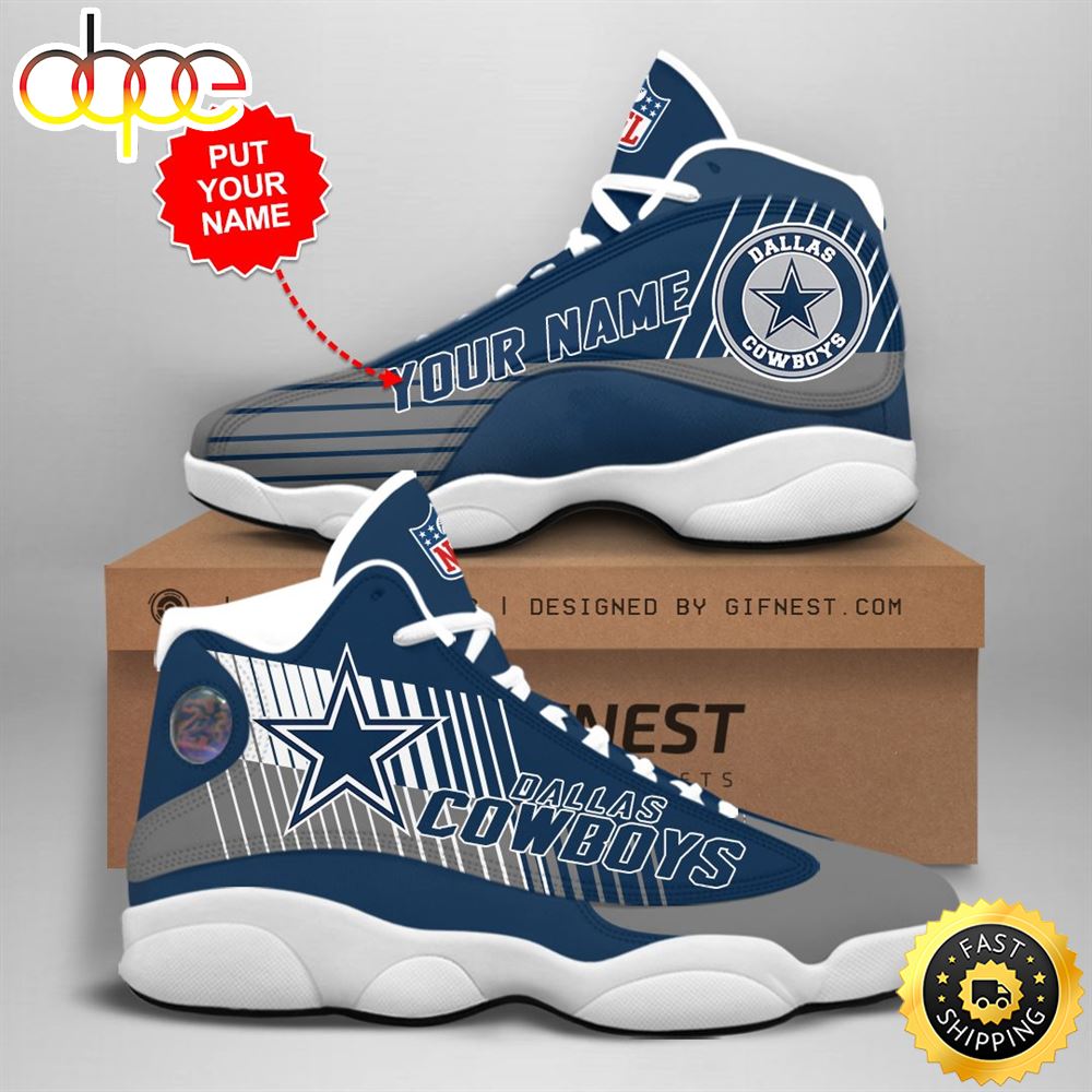 NFL Dallas Cowboys Custom Name Special Hexa Logo Air Jordan 13 Shoes –
