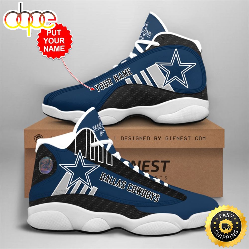 NFL Dallas Cowboys Custom Name Air Jordan 13 Shoes V3 Zjzjxl