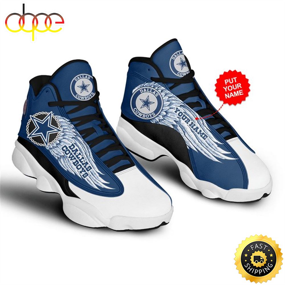NFL Dallas Cowboys Custom Name Swing Air Jordan 13 Shoes We10it