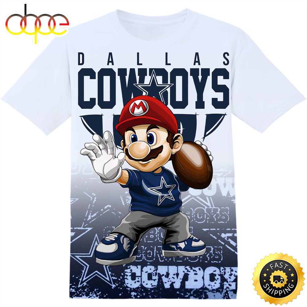 NFL Dallas Cowboys Super Mario Tshirt Adult And Kid Tshirt Ykcf4k