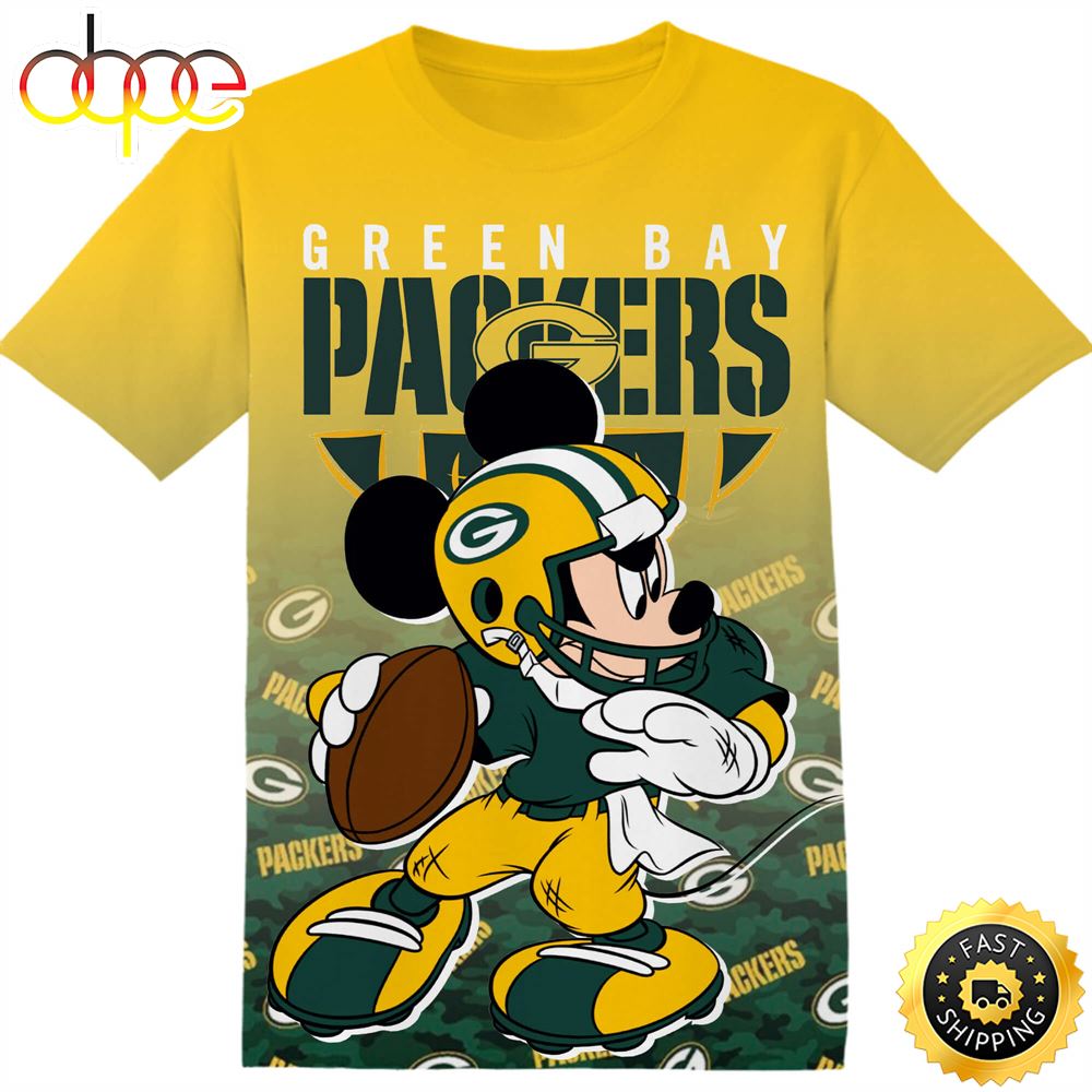 NFL Green Bay Packers Mickey Tshirt Adult And Kid Tshirt Oji2tc