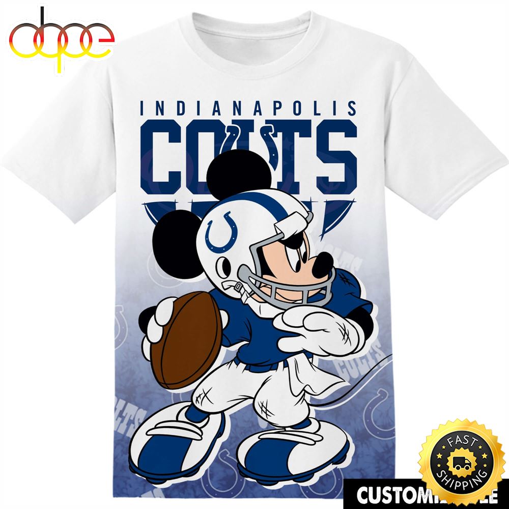 NFL Indianapolis Colts Disney Mickey Tshirt Adult And Kid Tshirt Ed2ahr