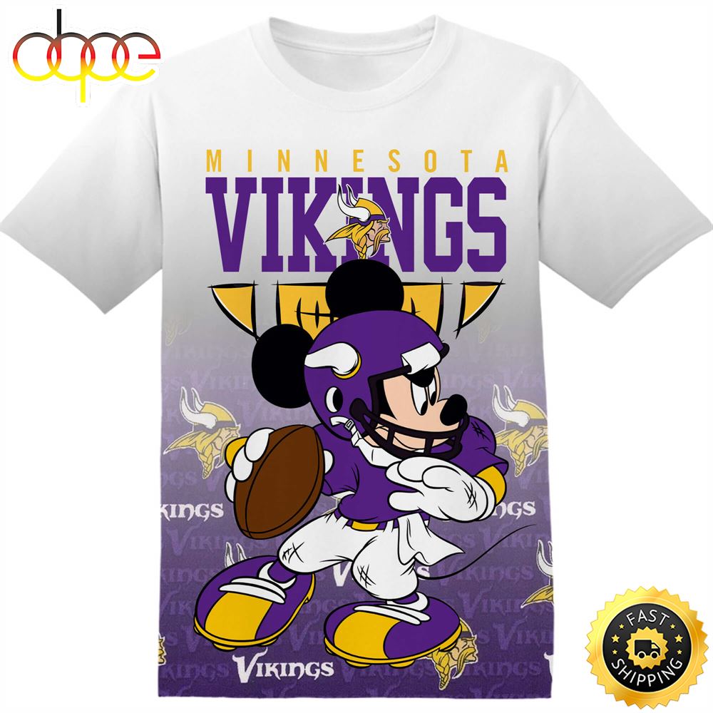 NFL Minnesota Vikings Mickey Tshirt Adult And Kid Tshirt H6q9ju
