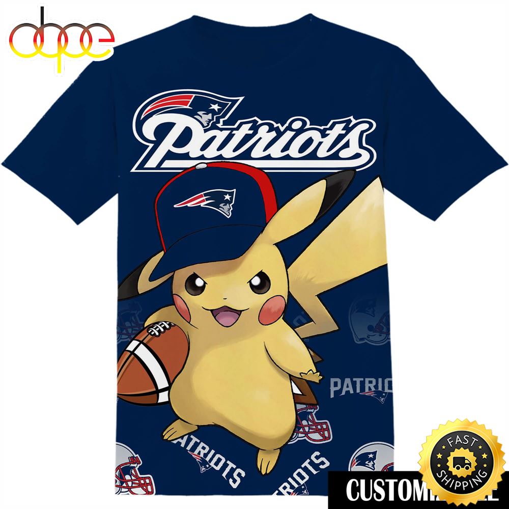 NFL New England Patriots Pokemon Pikachu Tshirt Adult And Kid Tshirt A5brop