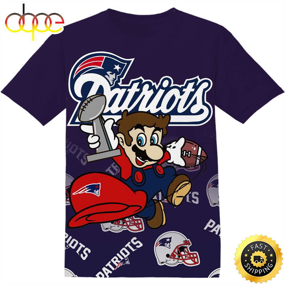 NFL New England Patriots Super Mario Tshirt Adult And Kid Tshirt Cnmcul
