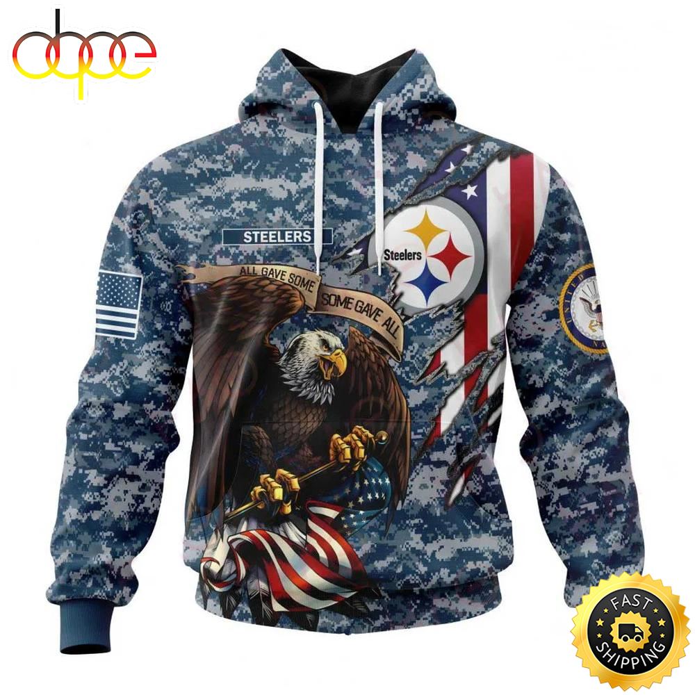 NFL Pittsburgh Honor Us Navy Veterans 3D Hoodie Zjhdfy