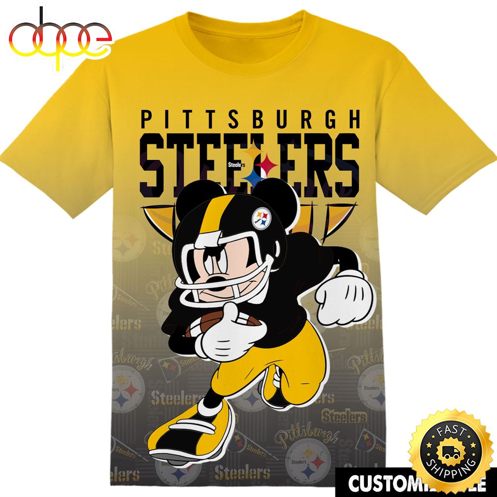 NFL Pittsburgh Steelers Mickey Football Player Tshirt Adult And Kid Tshirt HG I0d9hh