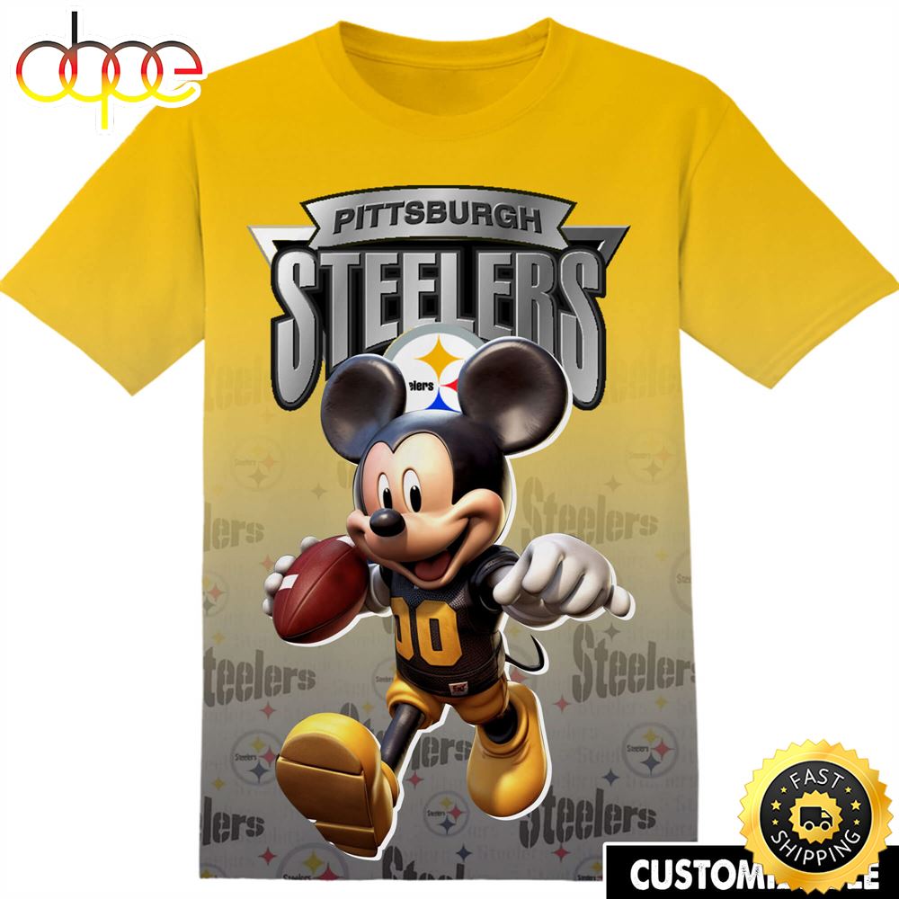 NFL Pittsburgh Steelers Mickey Football Player Tshirt Adult And Kid Tshirt Ec2pjt