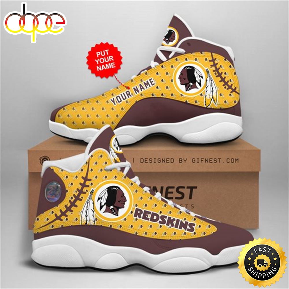 NFL Washington Redskins Custom Name Air Jordan 13 Shoes V4 Nfxlea