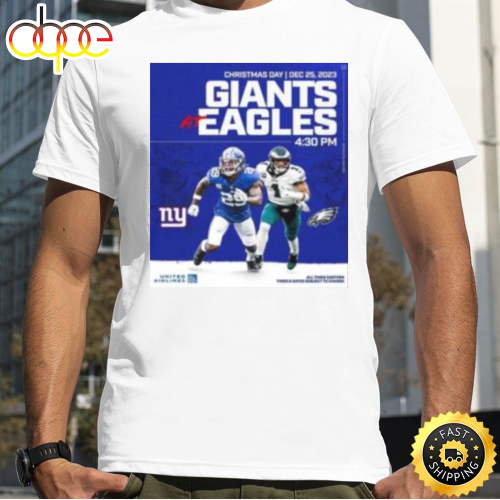 New York Giants Vs Philadelphia Eagles For Christmas Day In 2023 Nfl Schedule Release Shirt Baoy89