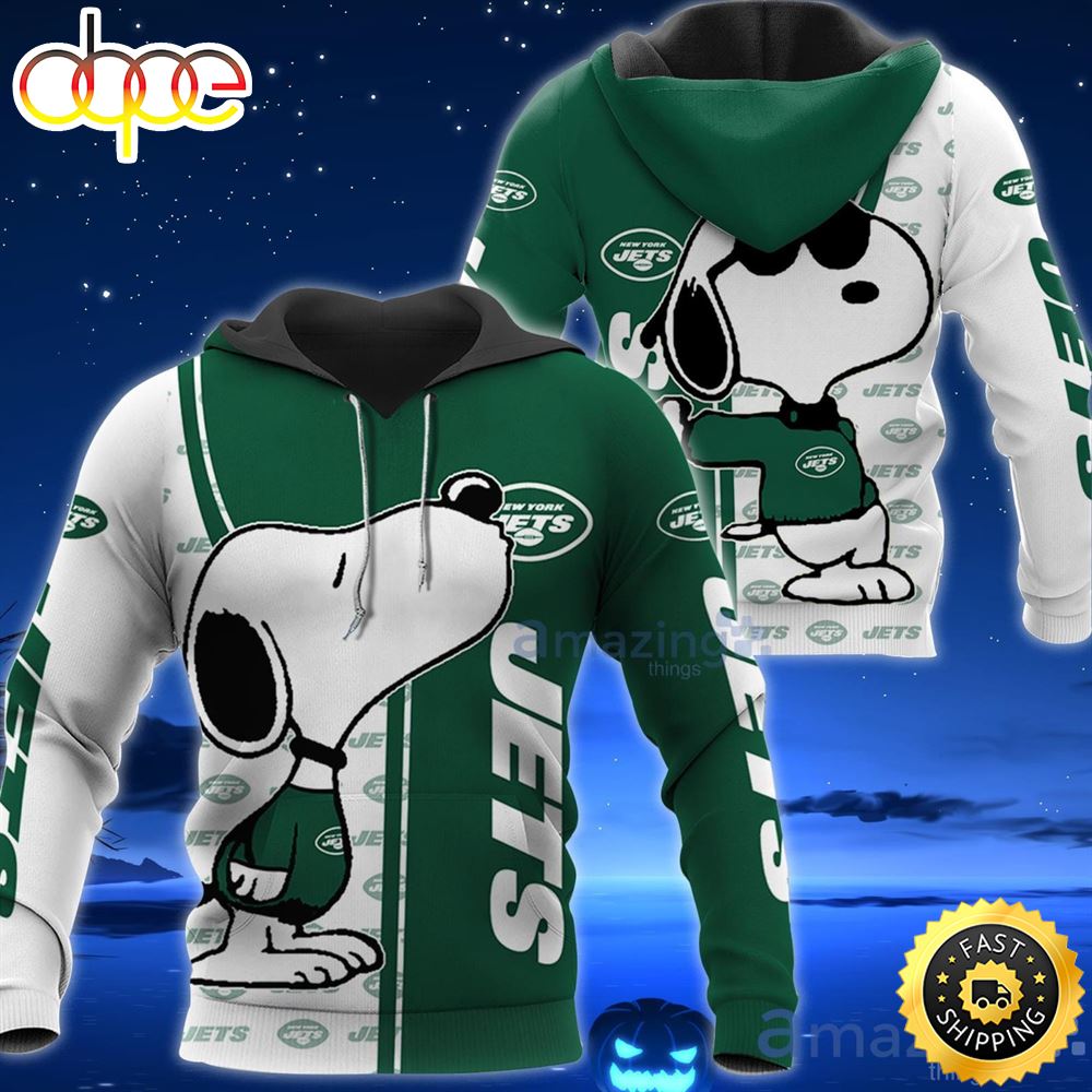 New York Jets Snoopy All Over Printed 3D T Shirt Hoodie Kaal00