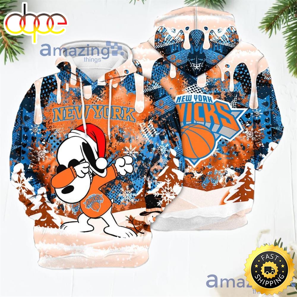 New York Knicks Snoopy Dabbing The Peanuts Sports Football Christmas Giift 3D Hoodie For Men And Women Sxwc2i