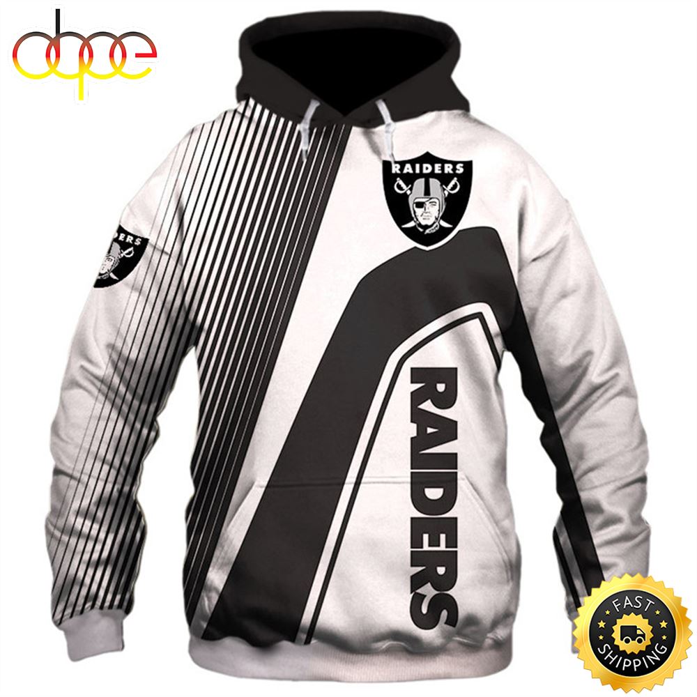 Oakland Raiders 3d Zip Hoodie Cheap Sweatshirt Pullover Nfl Xdulbx