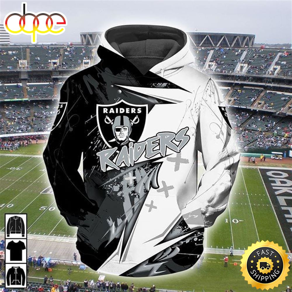 Oakland Raiders For Football Lover 3d Hoodie Bluq0g