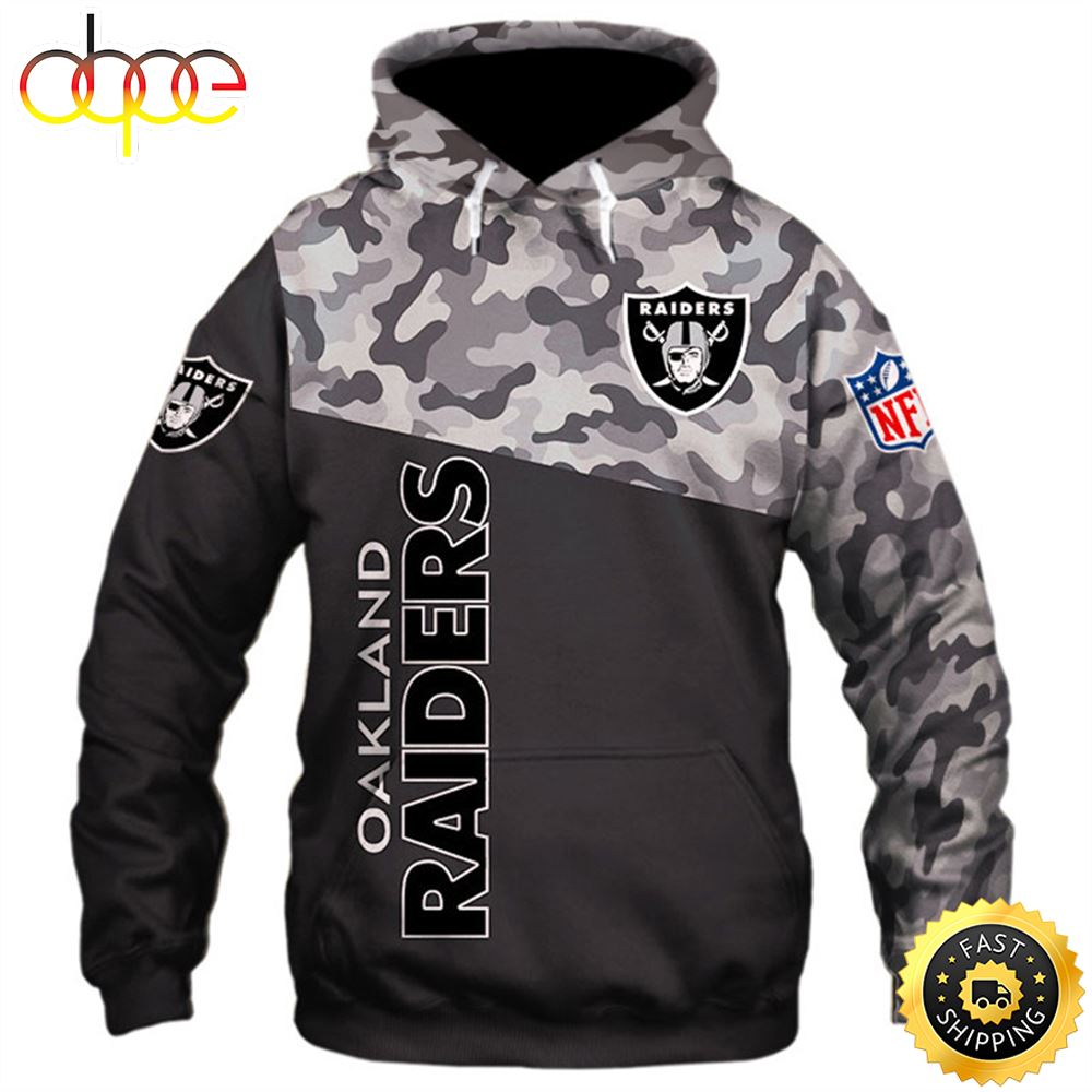 Oakland Raiders Military Hoodies 3d Sweatshirt Long Sleeve New Season V5rmcb