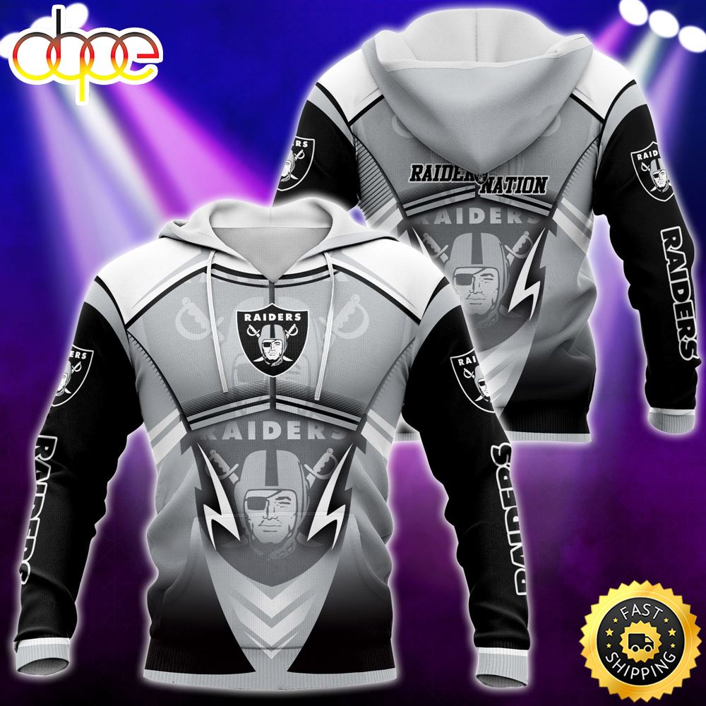 Oakland Raiders Nfl 3d Hoodie New Style Ogtucq