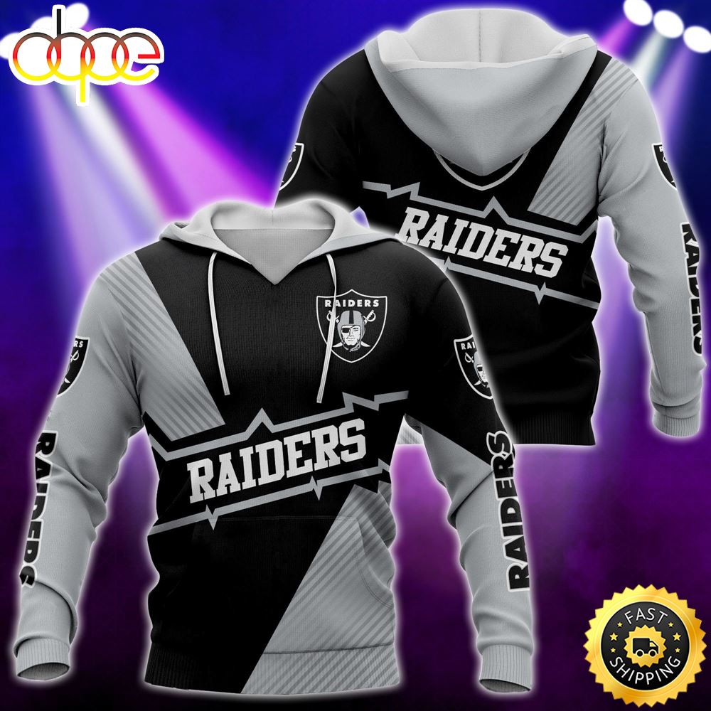 NFL hoodies 3d skull Oakland Raiders hoodie sweatshirt zip up pullover 