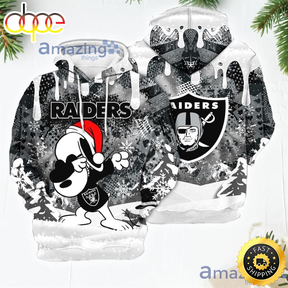 Oakland Raiders Snoopy Dabbing The Peanuts Sports Football Christmas Giift 3D Hoodie For Men And Women Mmpawa