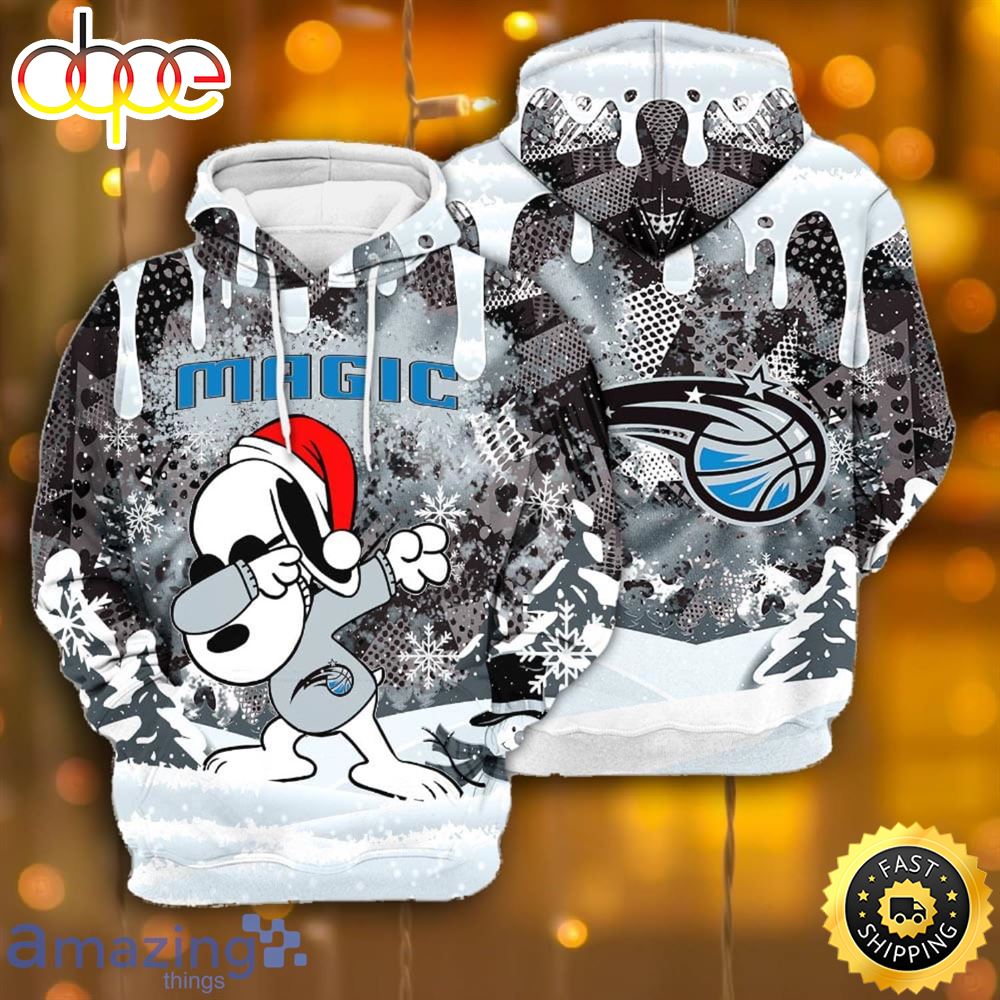 Orlando Magic Snoopy Dabbing The Peanuts Sports Football American Christmas All Over Print 3D Hoodie Hqeake