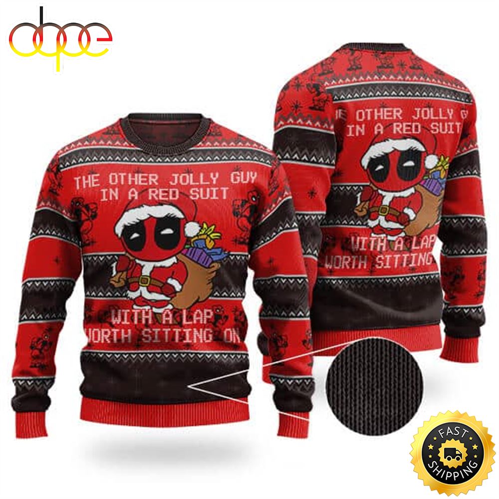 Other Guy In Red Suit Deadpool Xmas Sweater Gmpgbr
