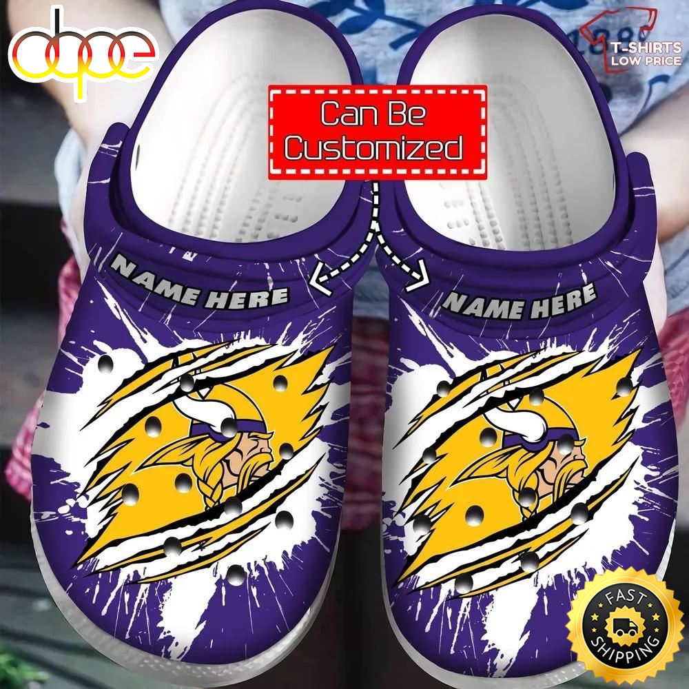 Personalized National Football Minnesota Vikings Crocs Shoes Clog Ztd19z