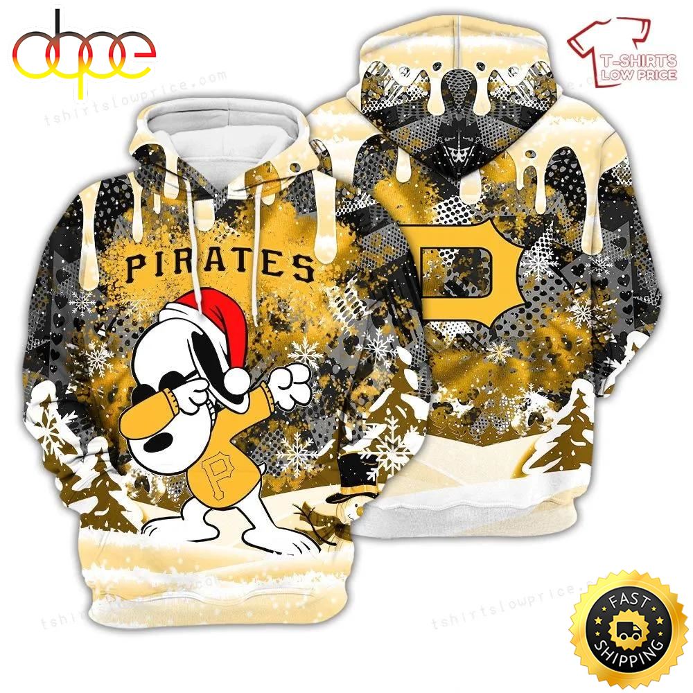 Pittsburgh Pirates Snoopy Dabbing The Peanuts Christmas 3D Hoodie Jbqmaz
