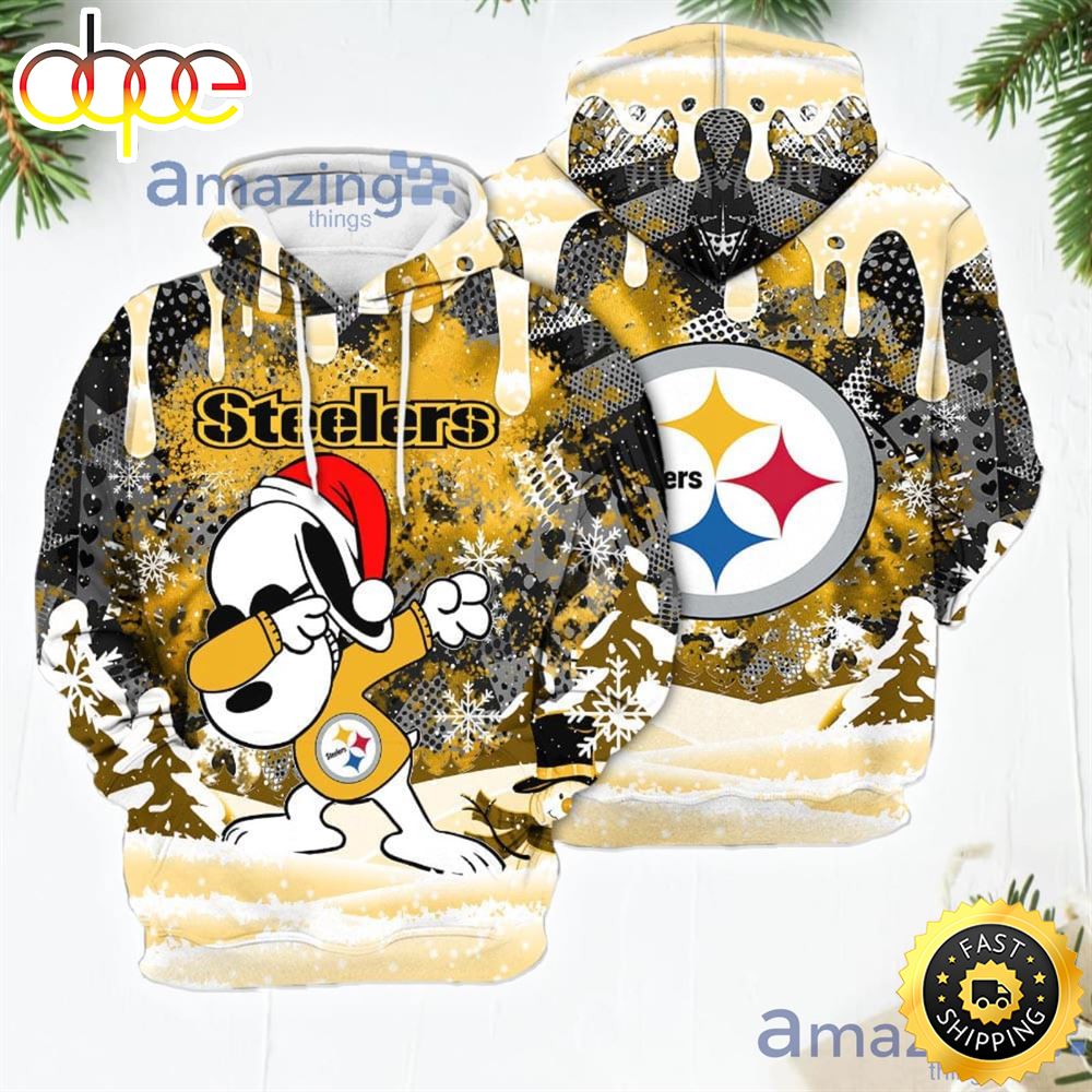 Pittsburgh Steelers Snoopy Dabbing The Peanuts Sports Football Christmas Giift 3D Hoodie For Men And Women Dokki9