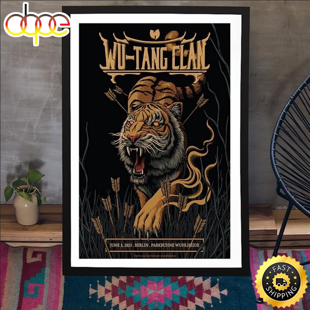 Poster Wu Tang Clan Tour Berlin 2023 Limited Canvas A29nu8