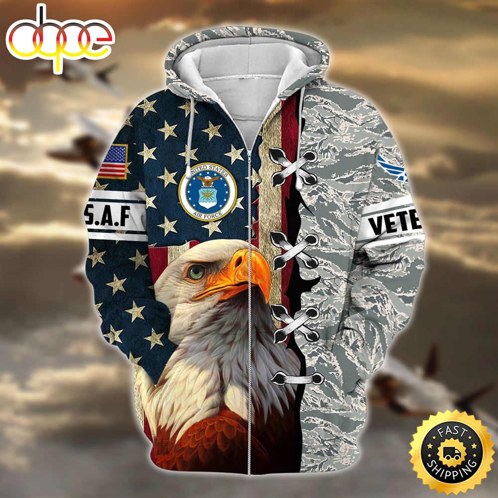 Premium Multiple US Military Services Veteran Day Zip Hoodie 3D 1 Teowyg