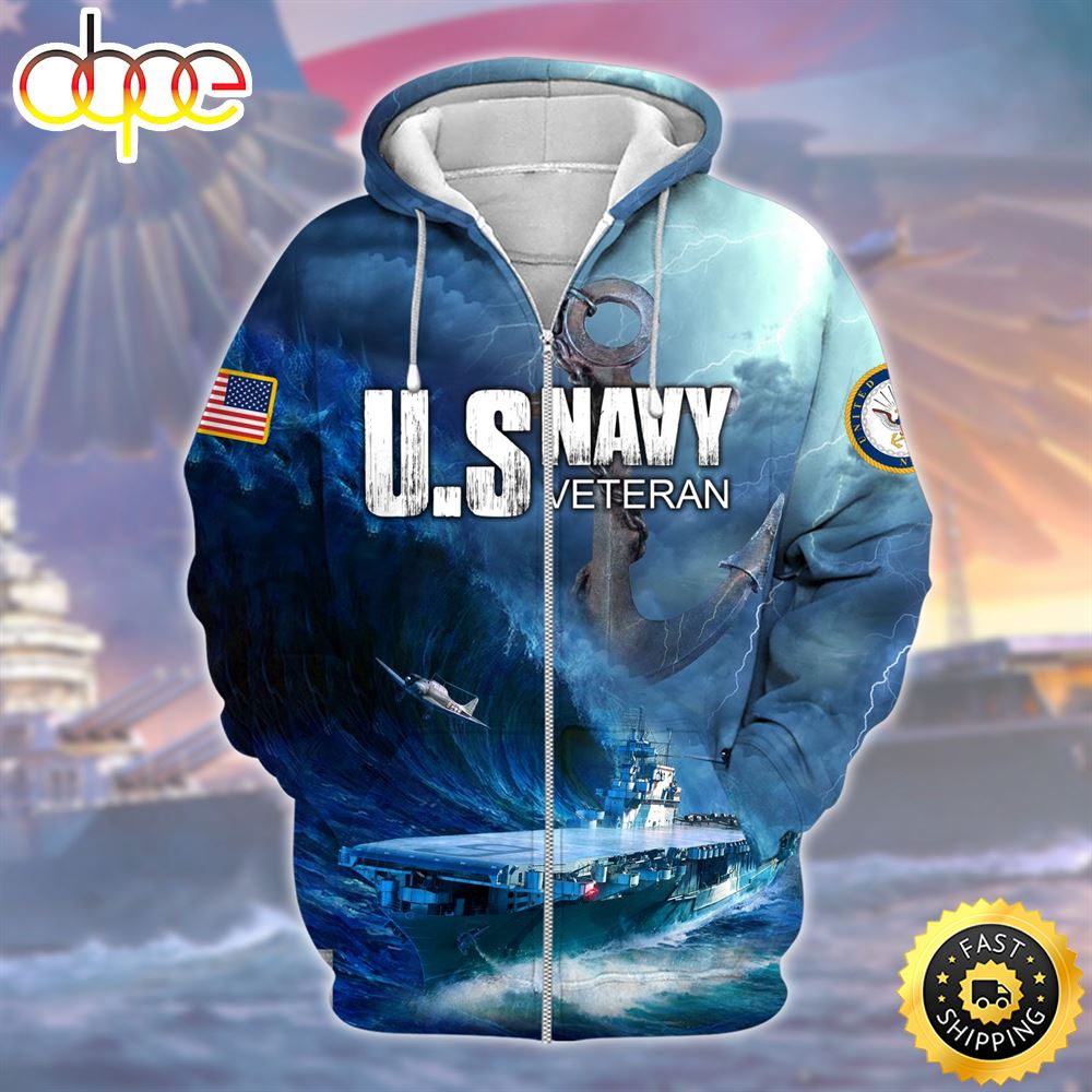 Premium United States Navy Veterans Zip Hoodie 1 Qzwfgj