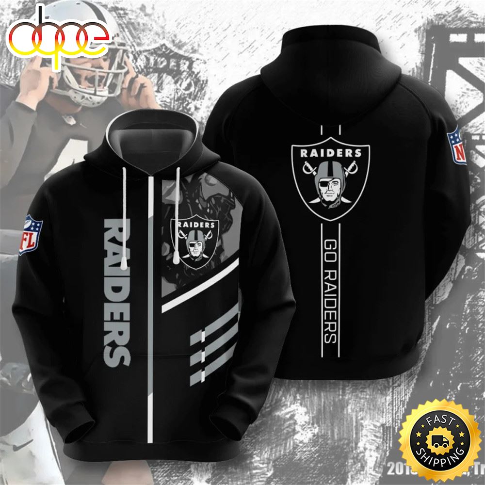 Raiders Zip Hoodies 3 Lines Graphic Gift For Fans Nhrdph